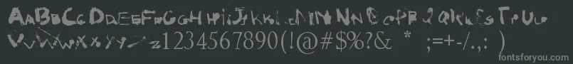 フォントILoveGrunge – 黒い背景に灰色の文字