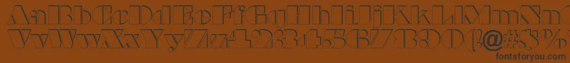 ABraggaotlsh-Schriftart – Schwarze Schriften auf braunem Hintergrund
