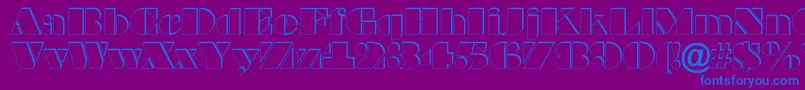 ABraggaotlsh Font – Blue Fonts on Purple Background