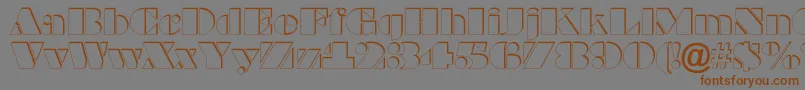 Шрифт ABraggaotlsh – коричневые шрифты на сером фоне