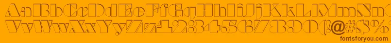 ABraggaotlsh Font – Brown Fonts on Orange Background