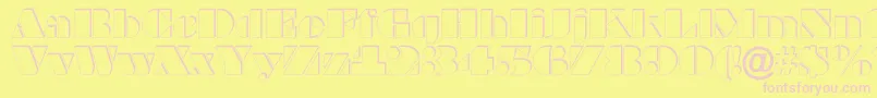 ABraggaotlsh Font – Pink Fonts on Yellow Background