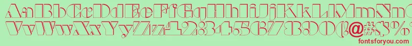 ABraggaotlsh Font – Red Fonts on Green Background