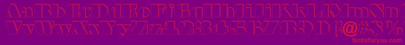 ABraggaotlsh-Schriftart – Rote Schriften auf violettem Hintergrund