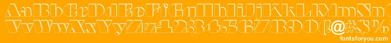 Шрифт ABraggaotlsh – белые шрифты на оранжевом фоне