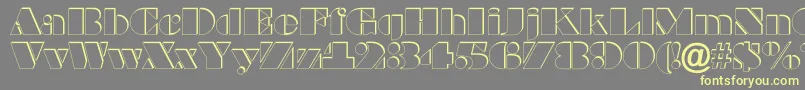 ABraggaotlsh-Schriftart – Gelbe Schriften auf grauem Hintergrund