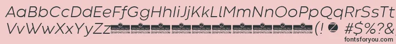 CodecWarmLightItalicTrial Font – Black Fonts on Pink Background