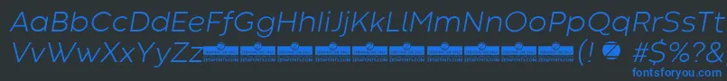 CodecWarmLightItalicTrial Font – Blue Fonts on Black Background