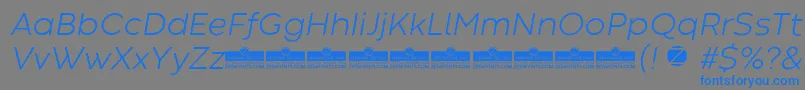 CodecWarmLightItalicTrial Font – Blue Fonts on Gray Background