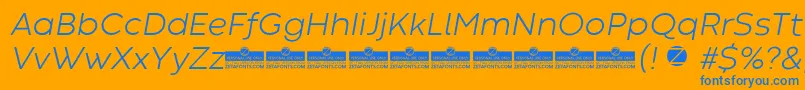 CodecWarmLightItalicTrial Font – Blue Fonts on Orange Background