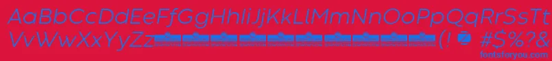 CodecWarmLightItalicTrial Font – Blue Fonts on Red Background