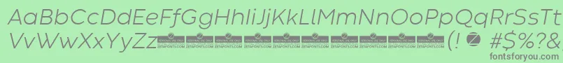 CodecWarmLightItalicTrial Font – Gray Fonts on Green Background