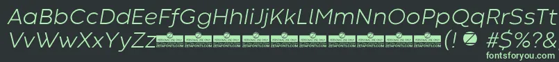 CodecWarmLightItalicTrial Font – Green Fonts on Black Background