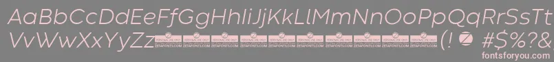 CodecWarmLightItalicTrial Font – Pink Fonts on Gray Background