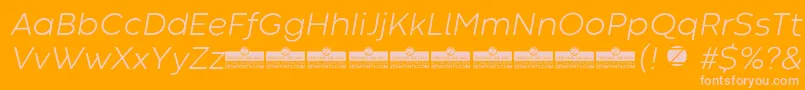 CodecWarmLightItalicTrial Font – Pink Fonts on Orange Background