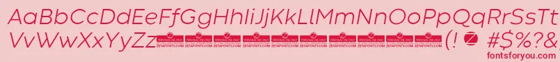 Weitere Informationen zur CodecWarmLightItalicTrial-Schriftart CodecWarmLightItalicTrial-Schriftart – Rote Schriften auf rosa Hintergrund