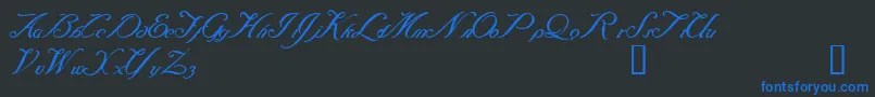 Baraquiel Font – Blue Fonts on Black Background
