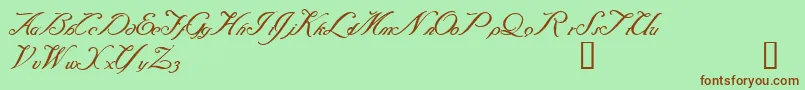 Baraquiel Font – Brown Fonts on Green Background