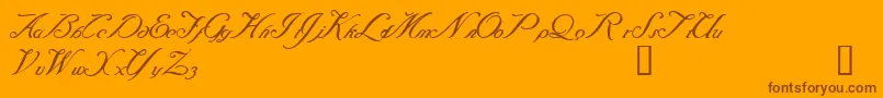 Baraquiel Font – Brown Fonts on Orange Background