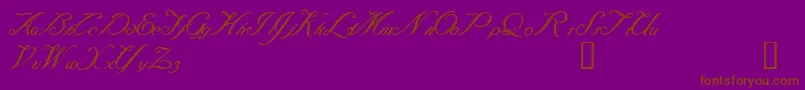 Baraquiel Font – Brown Fonts on Purple Background