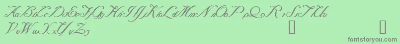 Baraquiel Font – Gray Fonts on Green Background