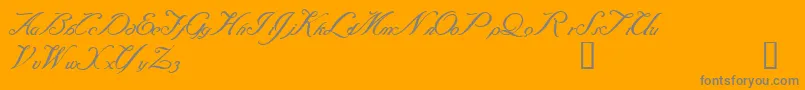 Baraquiel Font – Gray Fonts on Orange Background