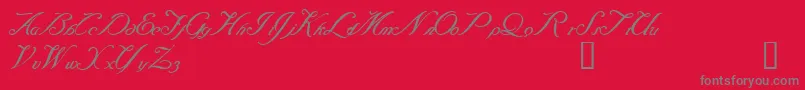 Baraquiel Font – Gray Fonts on Red Background