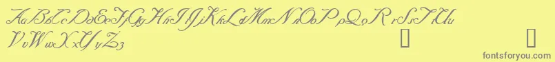 Baraquiel Font – Gray Fonts on Yellow Background
