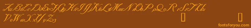 Baraquiel Font – Orange Fonts on Brown Background