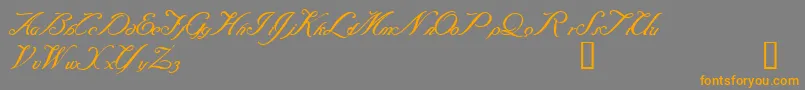 Baraquiel Font – Orange Fonts on Gray Background