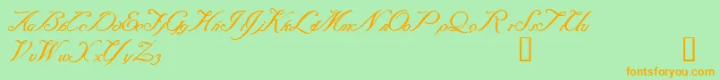 Baraquiel Font – Orange Fonts on Green Background