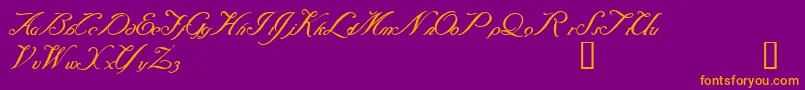 Baraquiel Font – Orange Fonts on Purple Background