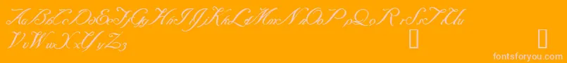 Baraquiel Font – Pink Fonts on Orange Background