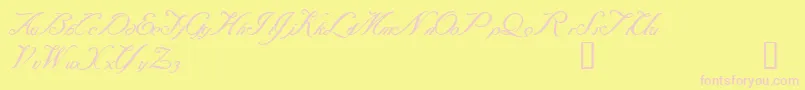 Baraquiel Font – Pink Fonts on Yellow Background