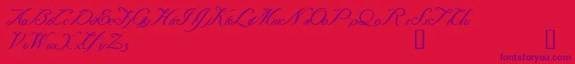 Baraquiel Font – Purple Fonts on Red Background