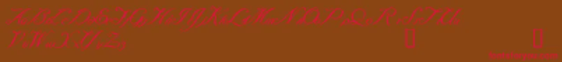 Baraquiel Font – Red Fonts on Brown Background