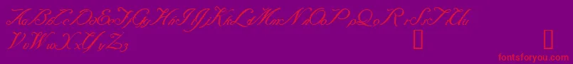 Baraquiel Font – Red Fonts on Purple Background