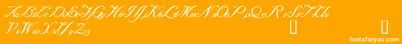 Baraquiel Font – White Fonts on Orange Background