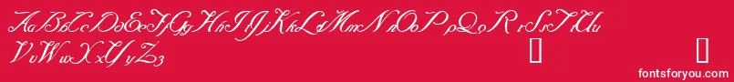 Baraquiel Font – White Fonts on Red Background