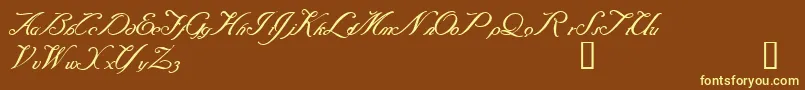 Baraquiel Font – Yellow Fonts on Brown Background
