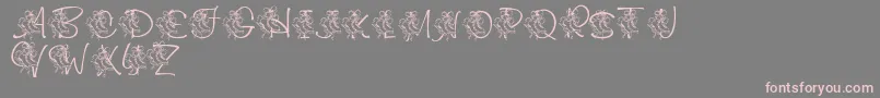 LmsCuttingTheIce-Schriftart – Rosa Schriften auf grauem Hintergrund