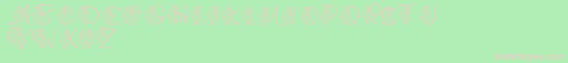 fuente LmsCuttingTheIce – Fuentes Rosadas Sobre Fondo Verde