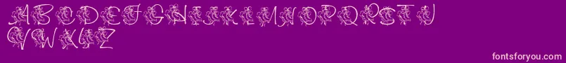 LmsCuttingTheIce Font – Pink Fonts on Purple Background