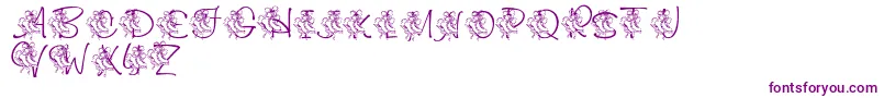 LmsCuttingTheIce Font – Purple Fonts on White Background