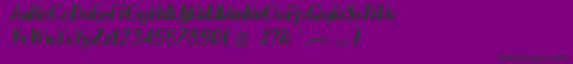 BonafettiItalic Font – Black Fonts on Purple Background