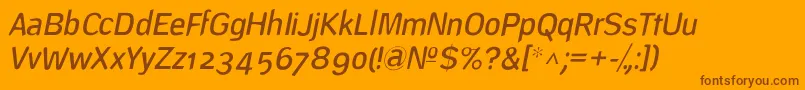 DeconstructLightoblique Font – Brown Fonts on Orange Background