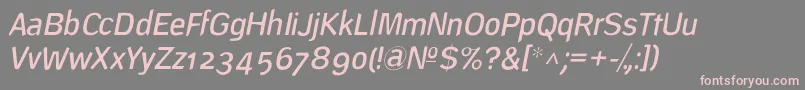 DeconstructLightoblique Font – Pink Fonts on Gray Background