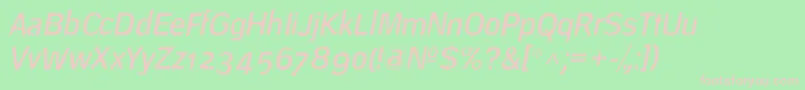 DeconstructLightoblique Font – Pink Fonts on Green Background