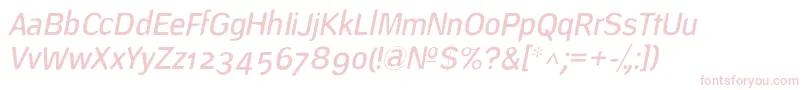 DeconstructLightoblique Font – Pink Fonts on White Background