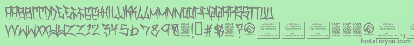 TraviscountyRegular Font – Gray Fonts on Green Background